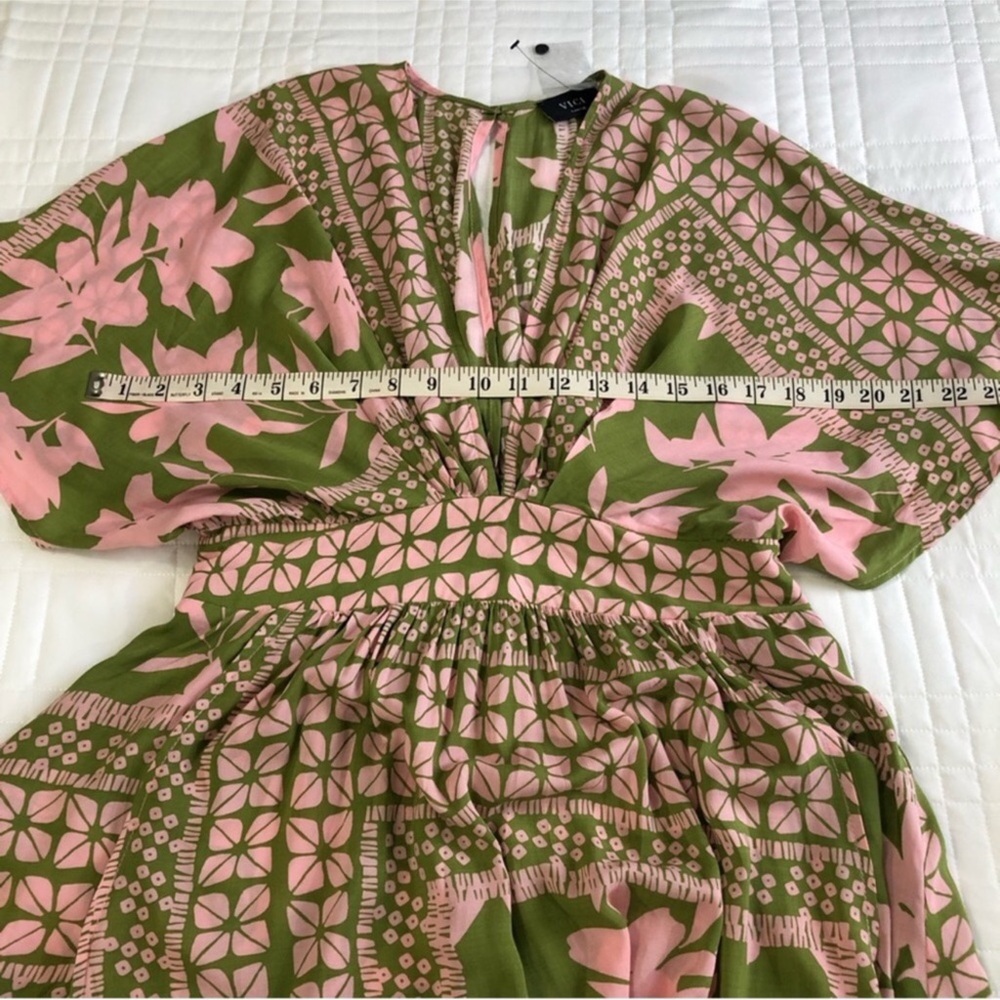 Vici Olive and Pink Floral Maxi Dress - Picture 9 of 13